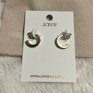 J. Crew Elegant Gold Hoop Earrings